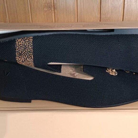 VIVAIA Size 9.5 EU 41 Audrey Black Cheetah Embroidered Round Toe Flats Loafers - Picture 8 of 11